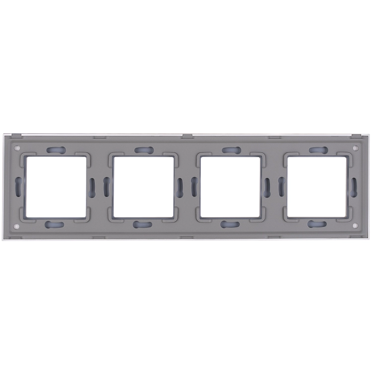 Matter Glas-Vierfachrahmen Schwarz Vertikal Horizontal Für Module MIUUN