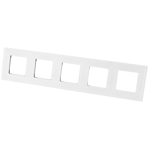 Matter Glas-Fünffachrahmen Weiß Vertikal Horizontal Für Module MIUUN