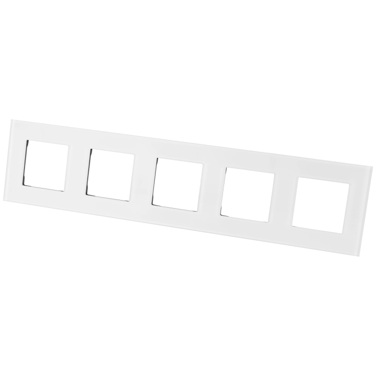 Matter Glas-Fünffachrahmen Weiß Vertikal Horizontal Für Module MIUUN