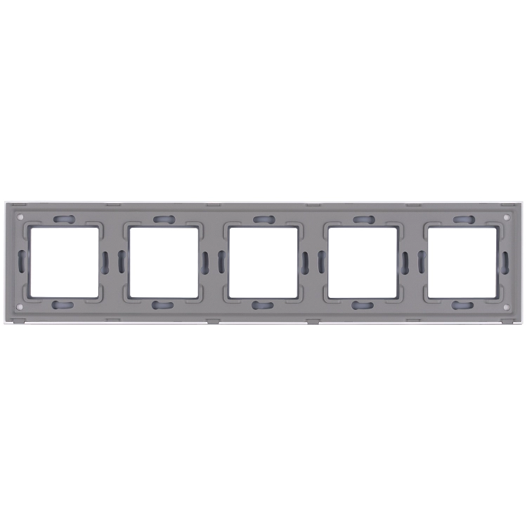 Matter Glas-Fünffachrahmen Weiß Vertikal Horizontal Für Module MIUUN