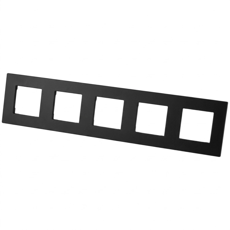 Matter Glas-Fünffachrahmen Schwarz Vertikal Horizontal Für Module MIUUN