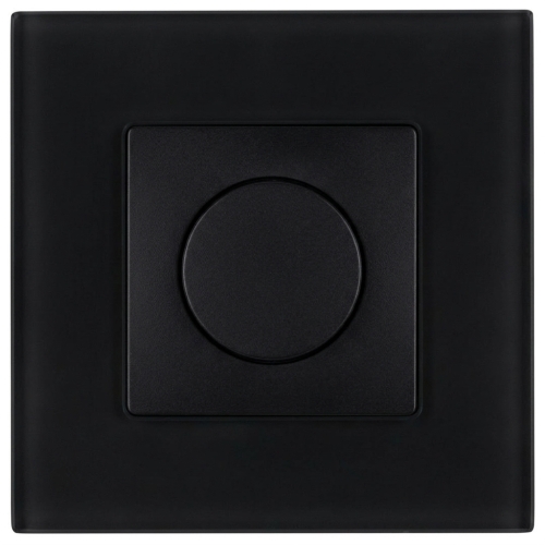 Lichtschalter Drehdimmer Glas Matt Schwarz MIUUN