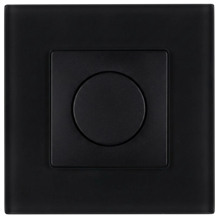 Lichtschalter Drehdimmer Glas Matt Schwarz MIUUN