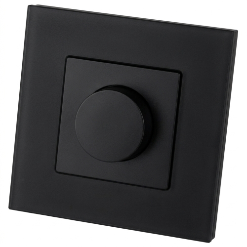 Lichtschalter Drehdimmer Glas Matt Schwarz MIUUN