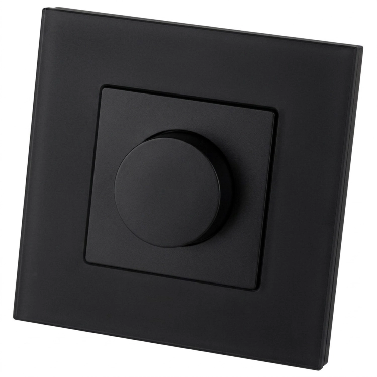 Lichtschalter Drehdimmer Glas Matt Schwarz MIUUN