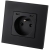 Steckdose Glas Matt + Doppelte USB-Ladesteckdose C+C 20W Schwarz MIUUN