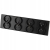 Vierfach-Steckdose Schwarz Set PVC-Vierfachrahmen 4 X Doppelsteckdose