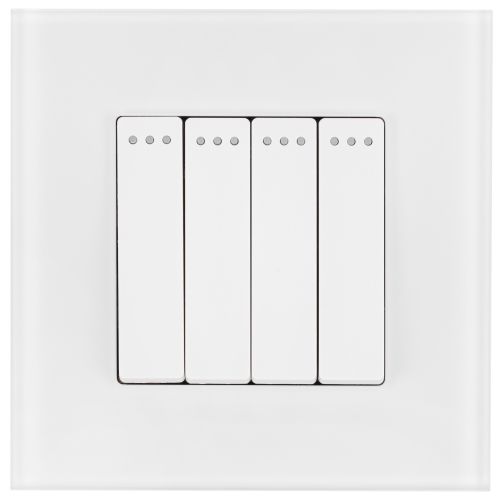 Schalter Vierfachschalter Klassisch Aus Glas Matt Weiß MIUUN