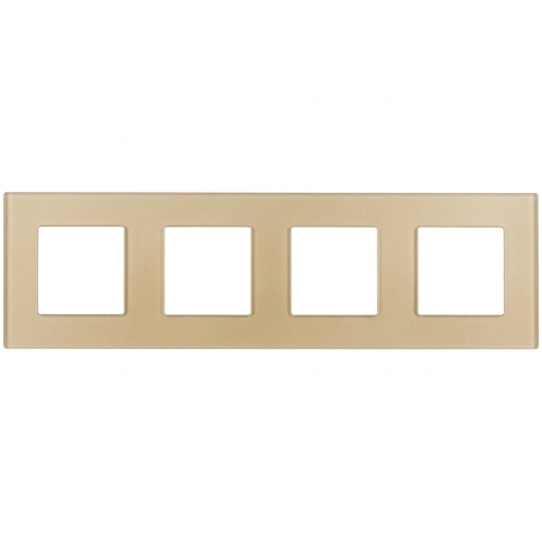 Glasrahmen Matt Vierfach Gold Vertikal Horizontal Für Module MIUUN