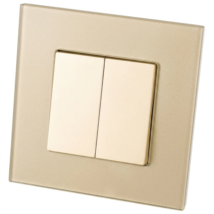Schalter Serienschalter Klassisch Glatt Aus Mattem Glas Gold MIUUN