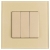Monostabiler Schalter Dreifach Glatt Aus Mattem Glas Gold MIUUN