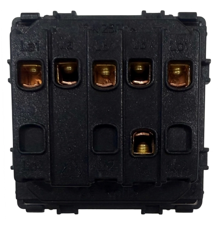 Schalter Dreifach Klassisch Glatt Glas Matt Gold MIUUN
