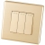Schalter Dreifach Klassisch Gold Set Mit PVC-Rahmen