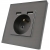 Steckdose Steckdose Glas Grau + Doppel-USB-Ladesteckdose Typ A+A 2.4A