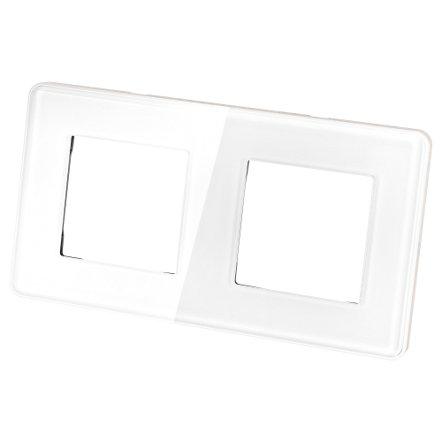 Glasrahmen Glänzend Doppel Weiß Vertikal Horizontal Für Module MIUUN