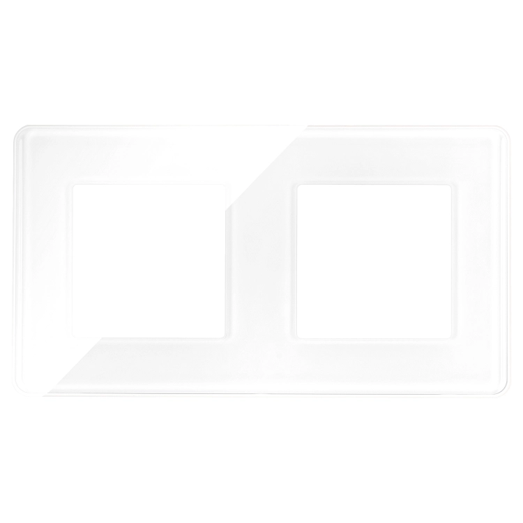 Glasrahmen Glänzend Doppel Weiß Vertikal Horizontal Für Module MIUUN