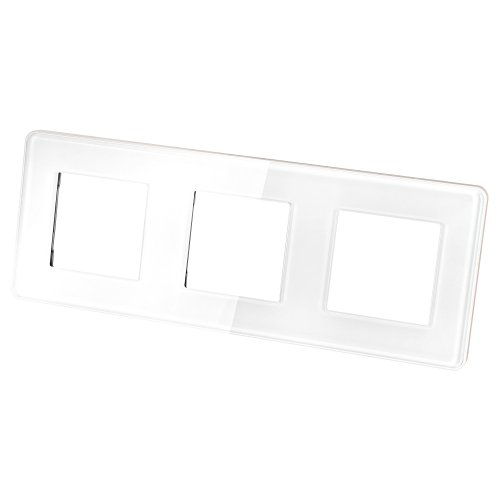 Glasrahmen Glänzend Dreifach Weiß Vertikal Horizontal Für Module MIUUN