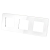 Glasrahmen Glänzend Dreifach Weiß Vertikal Horizontal Für Module MIUUN