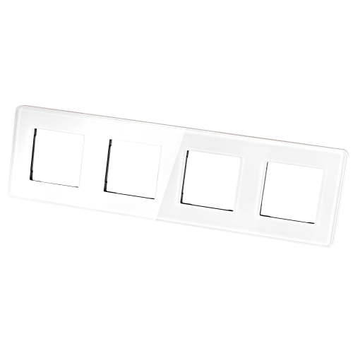Glasrahmen Glänzend Vierfach Weiß Vertikal Horizontal Für Module MIUUN