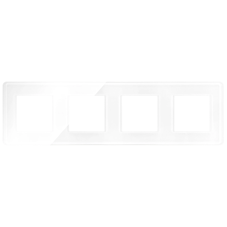 Glasrahmen Glänzend Vierfach Weiß Vertikal Horizontal Für Module MIUUN