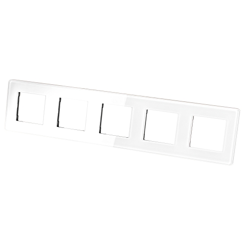 Glasrahmen Glänzend Fünffach Weiß Vertikal Horizontal Für Module MIUUN