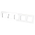 Glasrahmen Glänzend Fünffach Weiß Vertikal Horizontal Für Module MIUUN