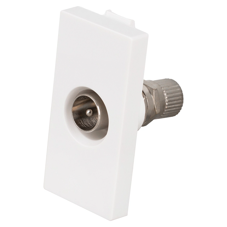 Modul TV-Antennendose Männlich Weiß Für Rahmen MIUUN