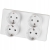 Doppelsteckdose Vierfach Schuko PCV-Doppelrahmen Und 2 X Steckdose