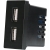 Modul Doppel-USB-Ladesteckdose 2.4A Schwarz Für Rahmen