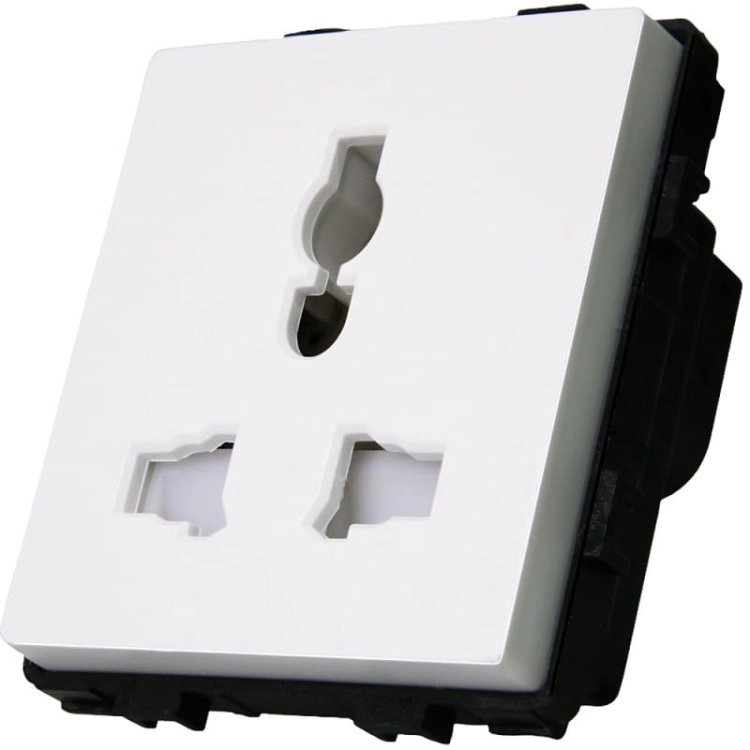 Modul Universal-Steckdose PL UK EU US Weiß