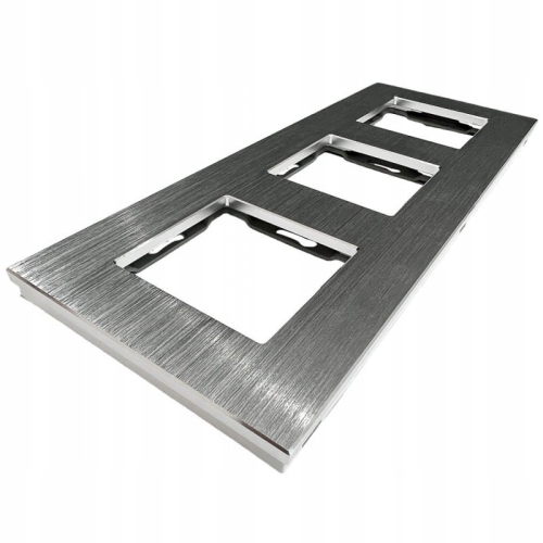 Dreifachrahmen Aluminium Dreifach Silber