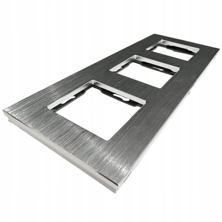 Dreifachrahmen Aluminium Dreifach Silber