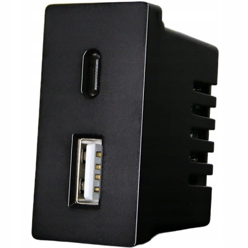 Modul Ladesteckdose Steckdose 2X USB A+C 20 WAT Für Rahmen