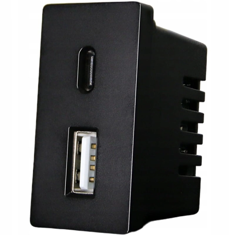 Modul Ladesteckdose Steckdose 2X USB A+C 20 WAT Für Rahmen