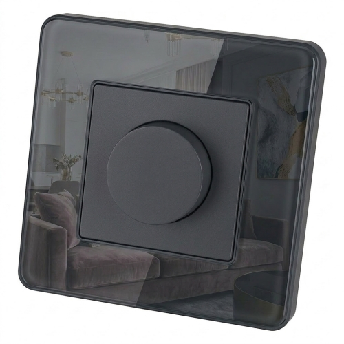 Drehdimmer Für Licht Glas Hochglanz Grau MIUUN