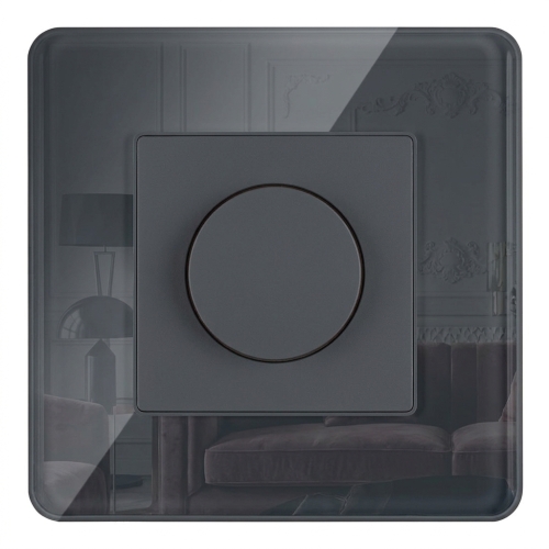 Drehdimmer Für Licht Glas Hochglanz Grau MIUUN
