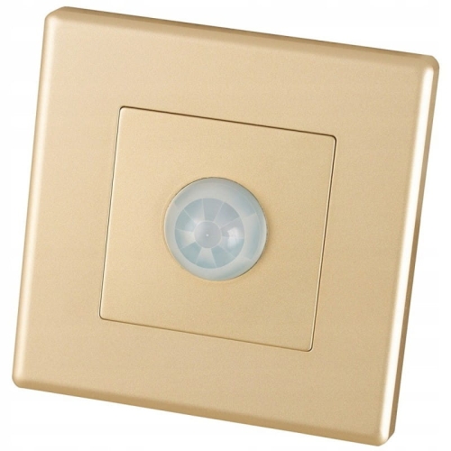 PIR-Bewegungsmelder Mit Dämmerungsfunktion Gold Set Mit PVC-Rahmen