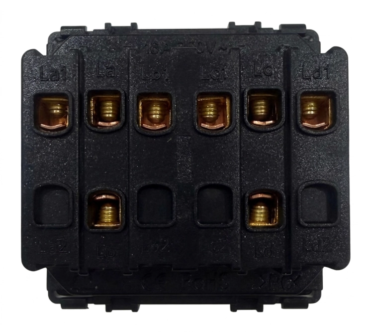 Vierfach-Schalter Klassisch Glatt Glas Hochglanz Weiß MIUUN
