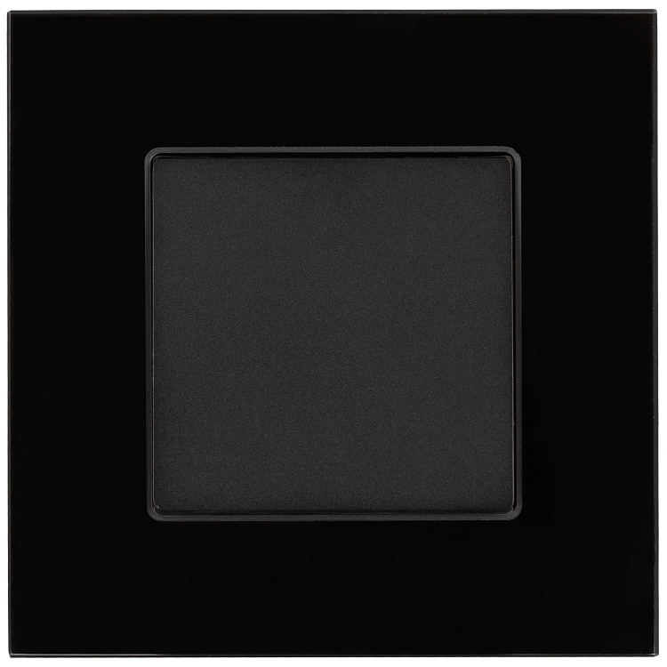 Monostabiler Rückstellschalter Einfach Glatt Glas Schwarz MIUUN