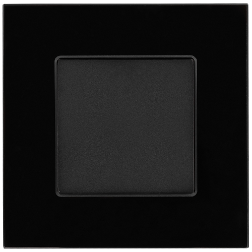 Einfach-Kreuzschalter Glatt Glas Schwarz MIUUN