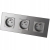 Dreifach-Steckdose Glas Grau Set Dreifachrahmen Und 3 X Einzelsteckdose