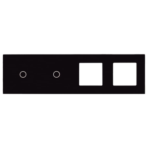 Rahmen Touch-Panel Vierfach 1+1+S+S Glas Schwarz