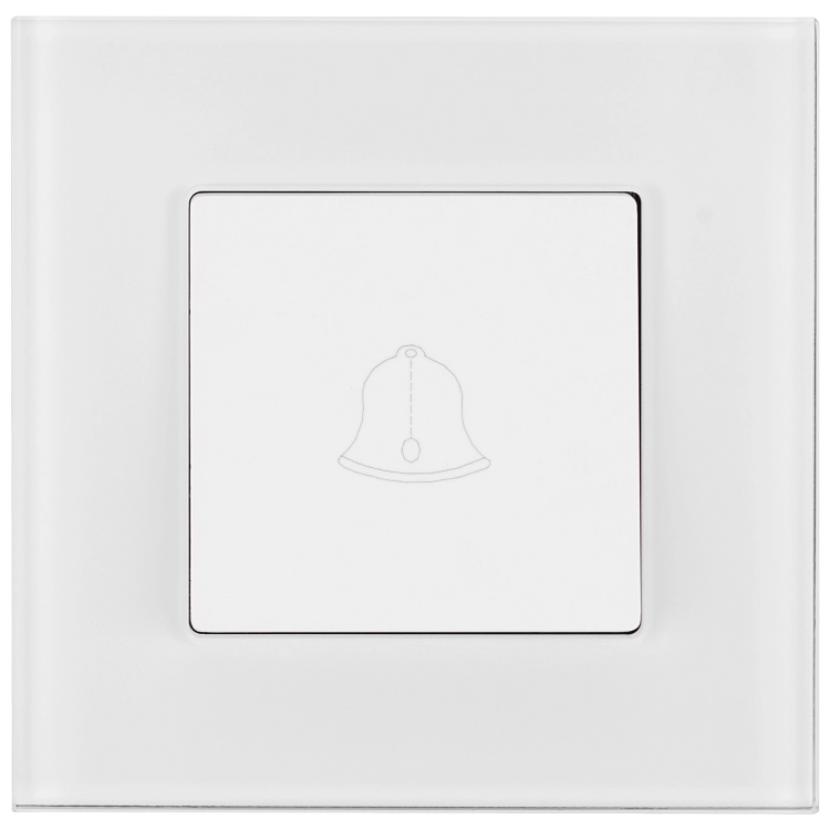 Klingeltaster Tastend Glatt Glas Weiß MIUUN