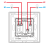 Monostabiler Tastender Schalter Doppelt Glatt Glas Weiß MIUUN