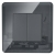 Monostabiler Doppelter Schalter Glatt Glas Hochglanz Grau MIUUN
