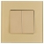 Schalter Doppel-Wechselschalter Glatt Glas Gold MIUUN