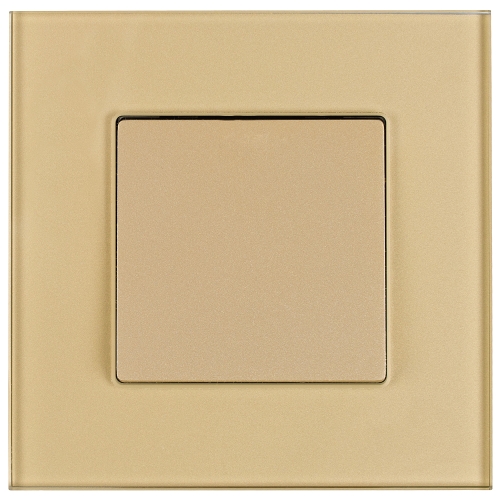 Schalter Einfach Klassisch Glatt Glas Gold MIUUN