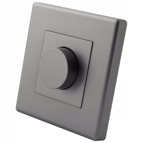 Drehdimmer Für Licht Grau Set Mit PVC-Rahmen
