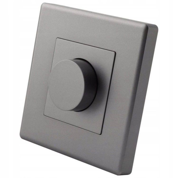 Drehdimmer Für Licht Grau Set Mit PVC-Rahmen