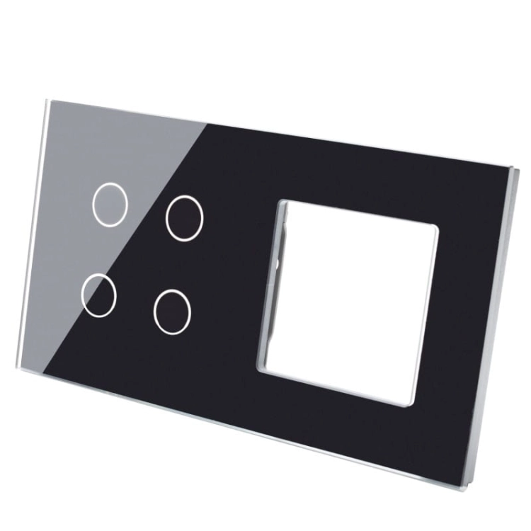 Rahmen Touchpanel Doppelt 4+S Glas Schwarz